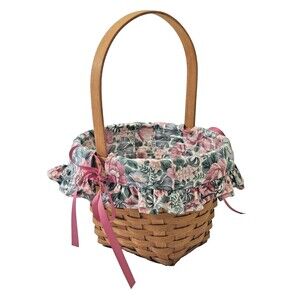 NEW VINTAGE 1993 Longaberger Mother's‎ Day Basket Liner Protector Woven Storage